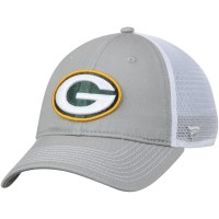 Men's Green Bay Packers NFL Pro Line by Fanatics Branded Gray/White Core Trucker II Adjustable Snapback Hat 2760019